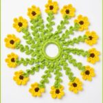 Crochet Sunflower Scrunchie Pattern 6