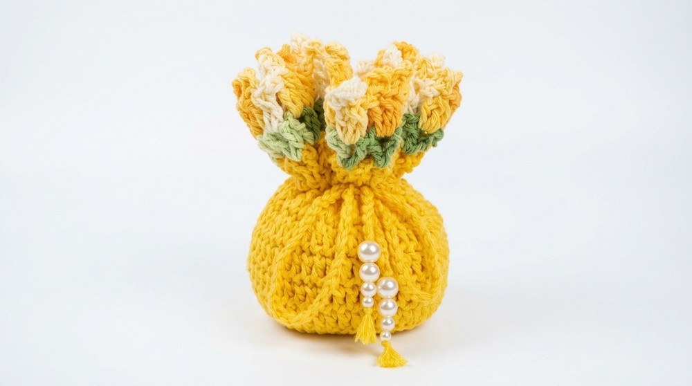Crochet Tulip Flower Bag Pattern 5