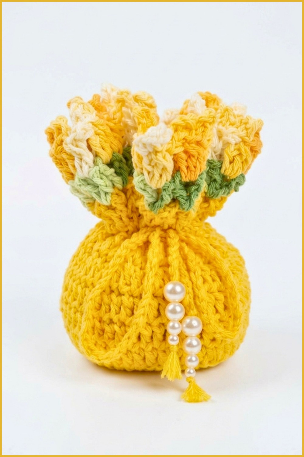 Crochet Tulip Flower Bag Pattern 6