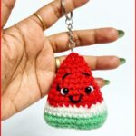 Crochet Watermelon Keychain Pattern 6