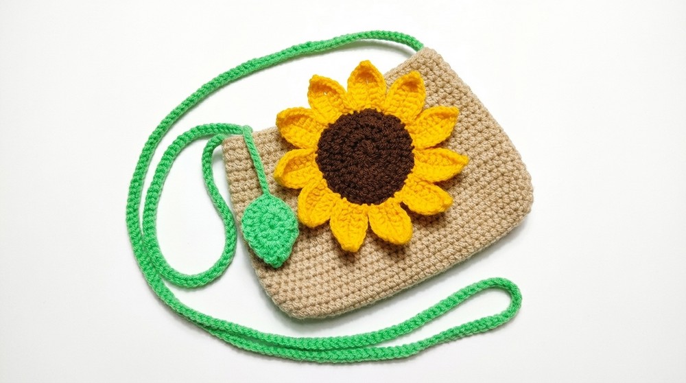 Crochet Sunflower Bag Pattern 5