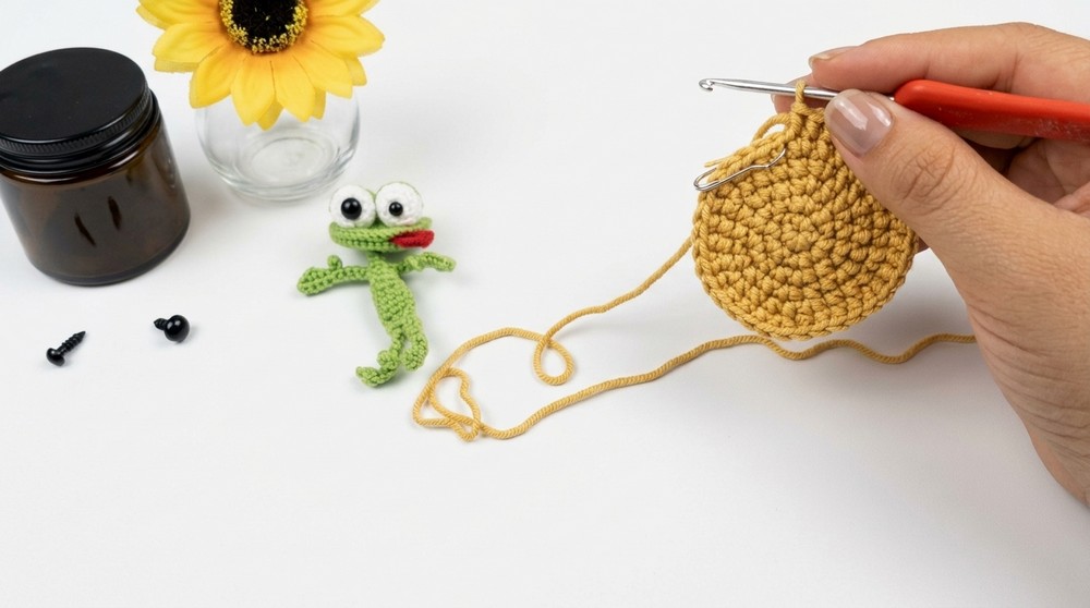 Crochet Frog Keychain Pattern 2