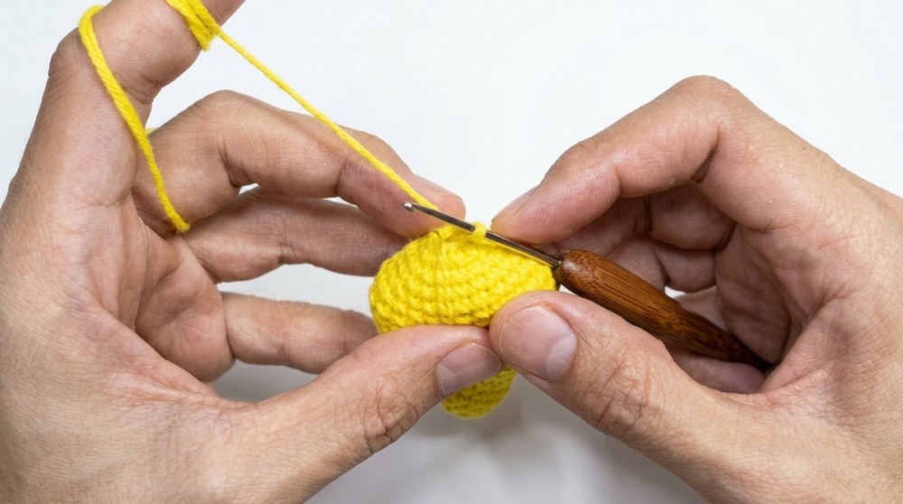 Crochet Heart Keychain Pattern 4