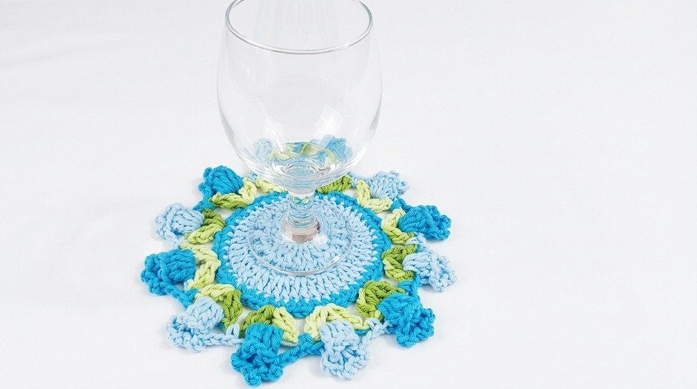 Crochet Tulip Coaster Pattern 5