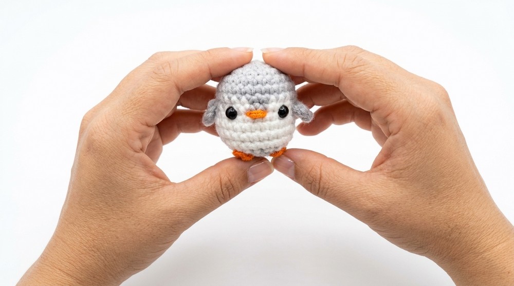 Crochet Penguin Keychain Pattern 5
