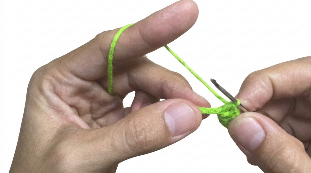 Crochet Heart Keychain Pattern 1