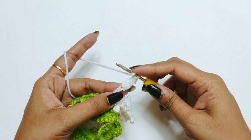 Crochet Jasmine Scrunchie Pattern 3