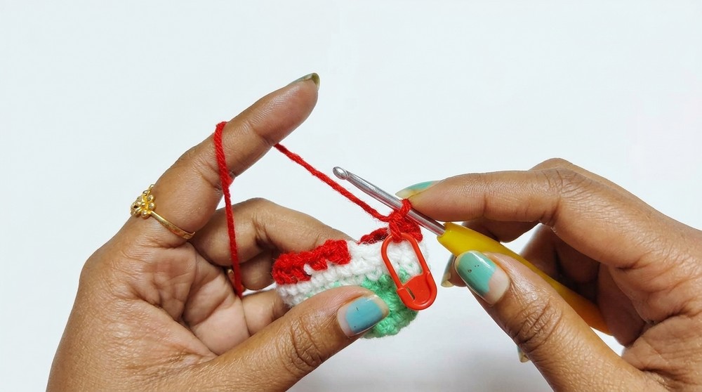 Crochet Watermelon Keychain Pattern 2