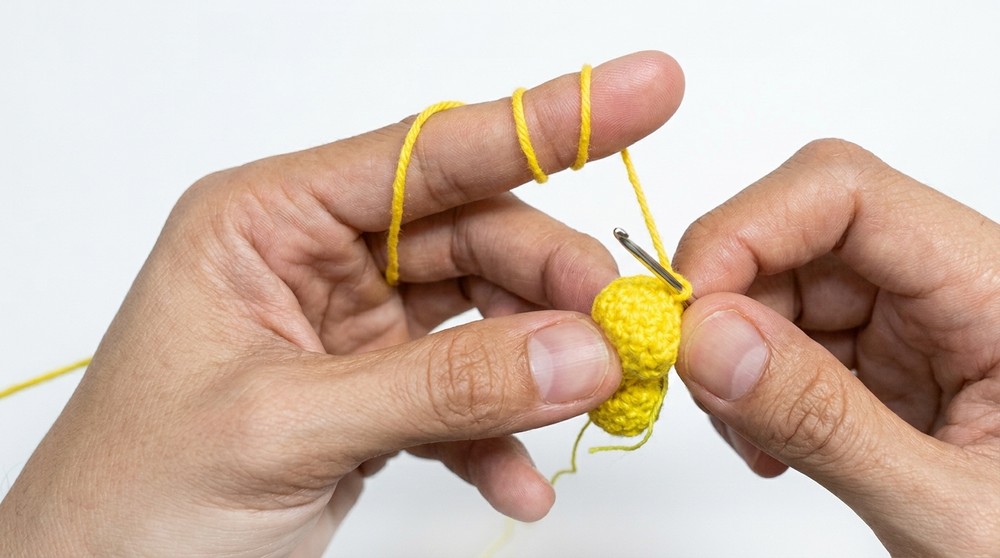 Crochet Heart Keychain Pattern 3