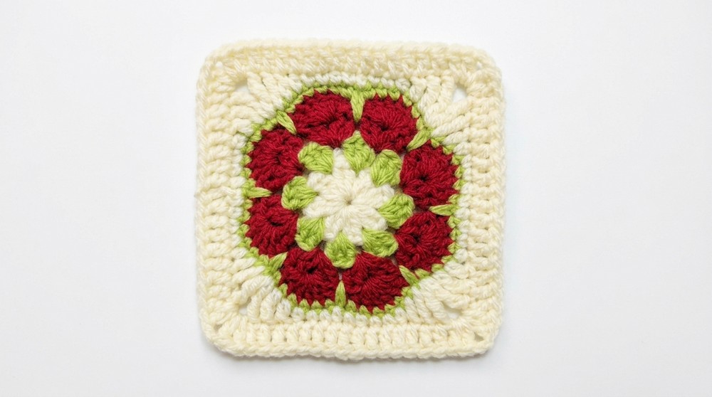 Crochet Flower Granny Square Pattern 5