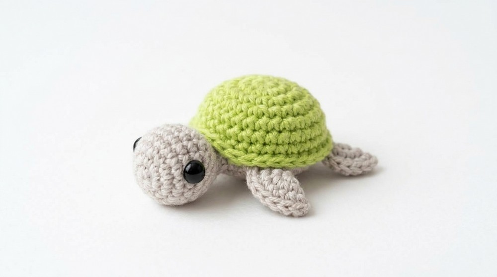 Crochet Turtle Keychain Pattern 5
