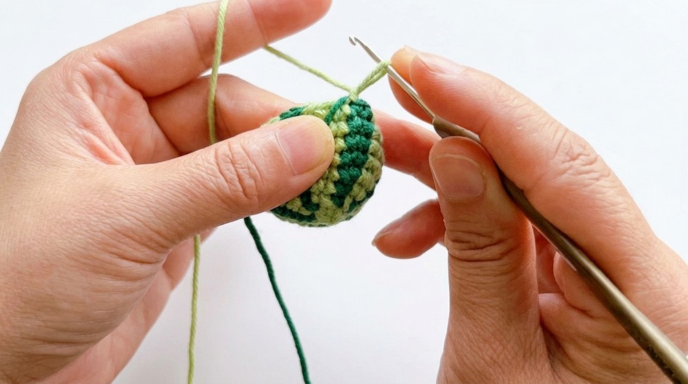 Crochet Watermelon Keychain Pattern 2