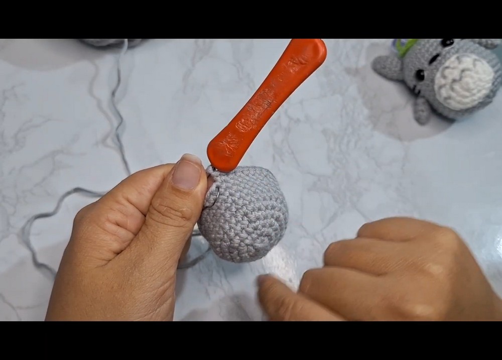 Crochet Totoro Keychain Pattern 2