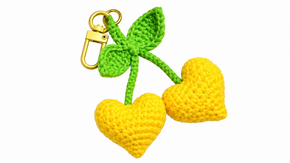 Crochet Heart Keychain Pattern 5