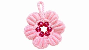 Crochet Flower Keychain Pattern 5