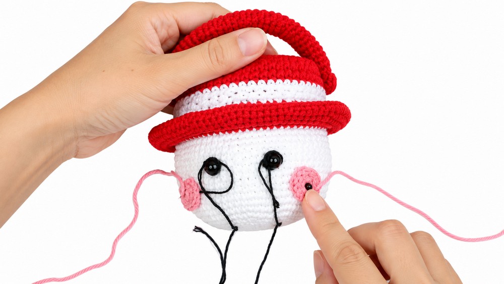 Crochet Basket Snowman Pattern 4