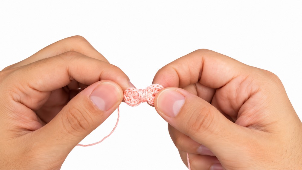 Crochet Bear Head Hair Clip Pattern 4