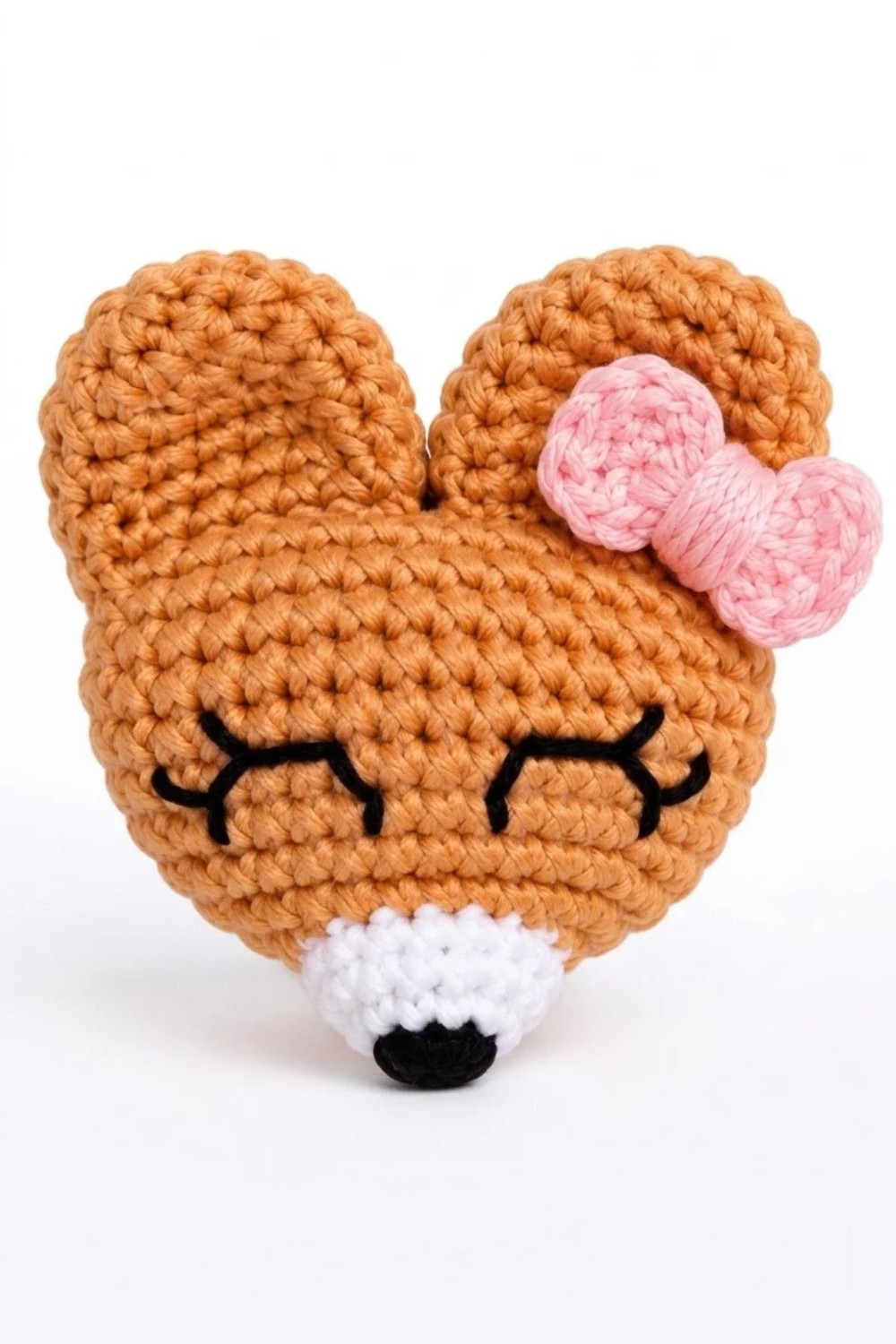 Crochet Bear Head Hair Clip Pattern 6