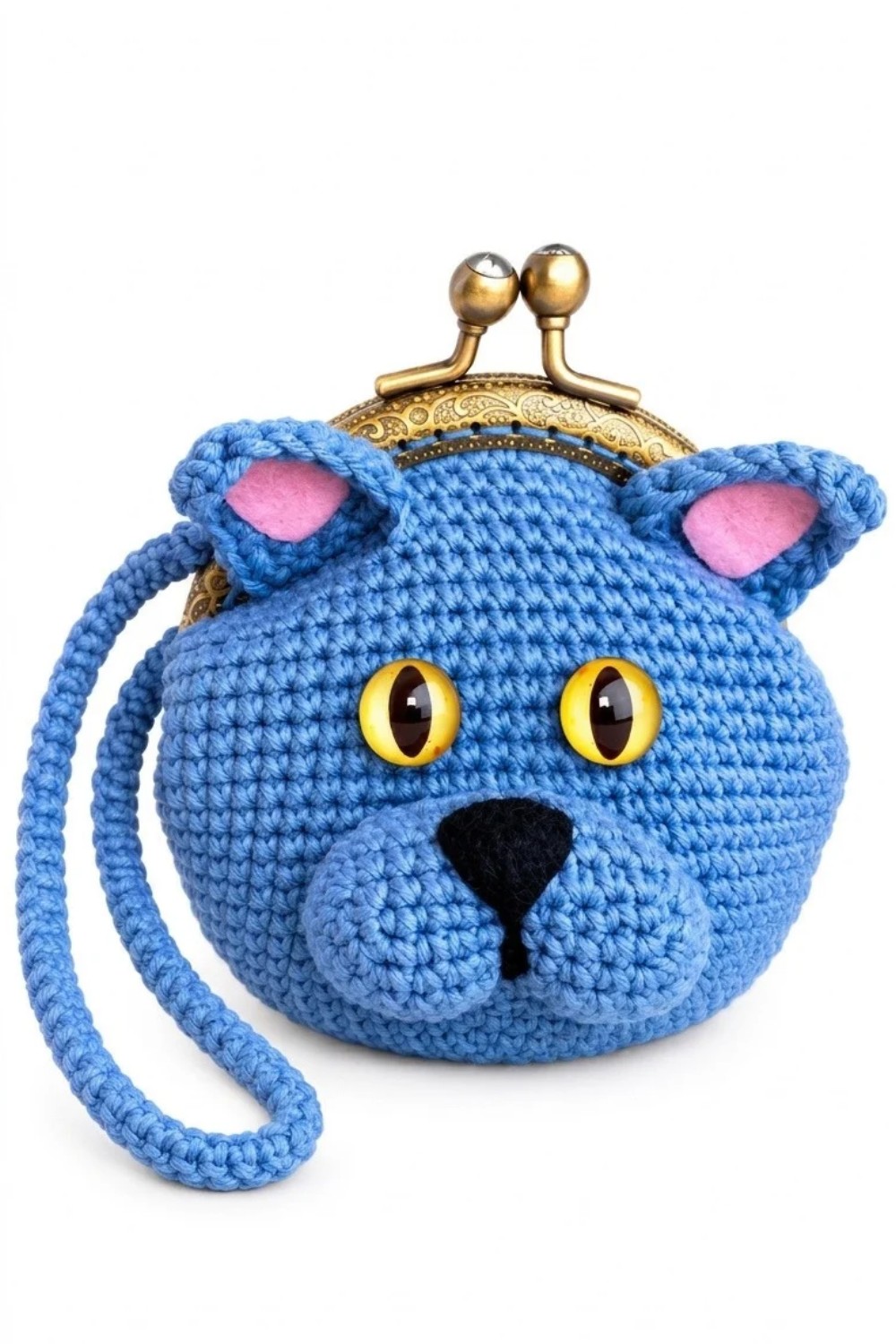 Crochet Cat Coin Purse Pattern 6