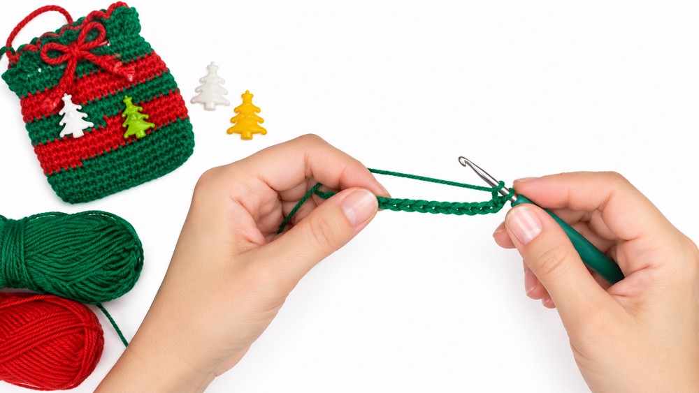 Crochet Christmas Bag Pattern 1
