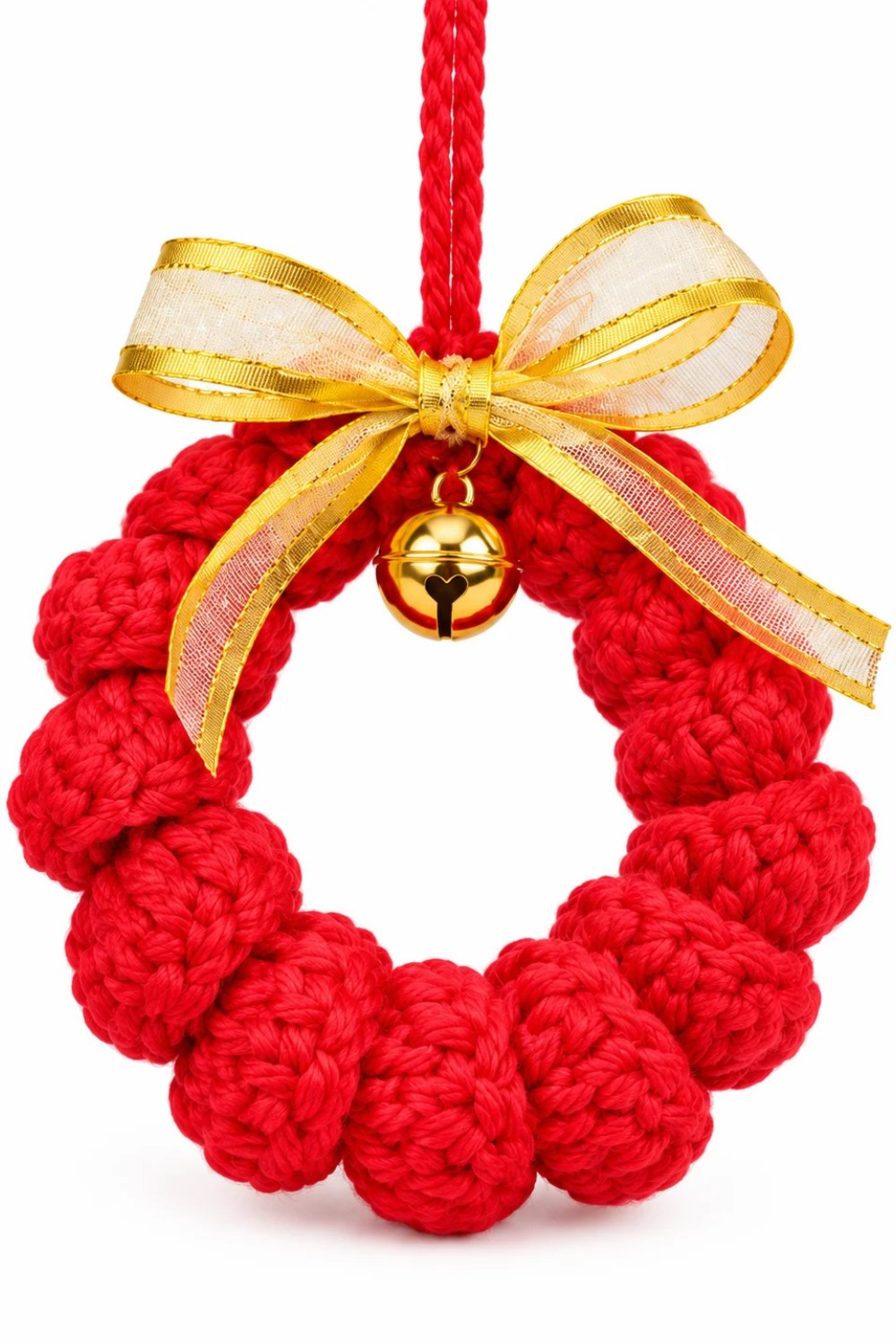 Cute Free Christmas Wreath Crochet Pattern for Beginners