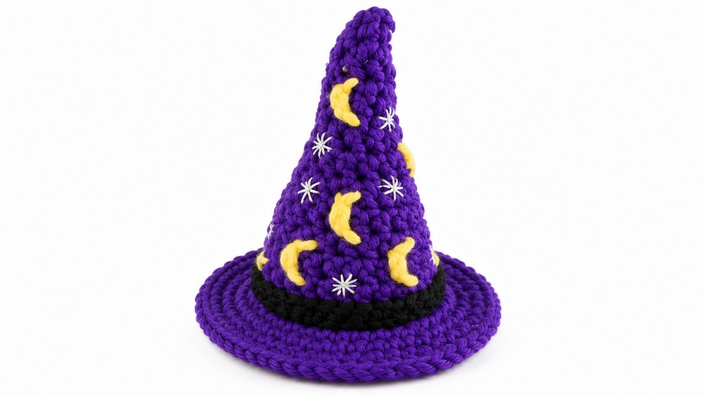 Crochet Doll Witch Hat Pattern 5