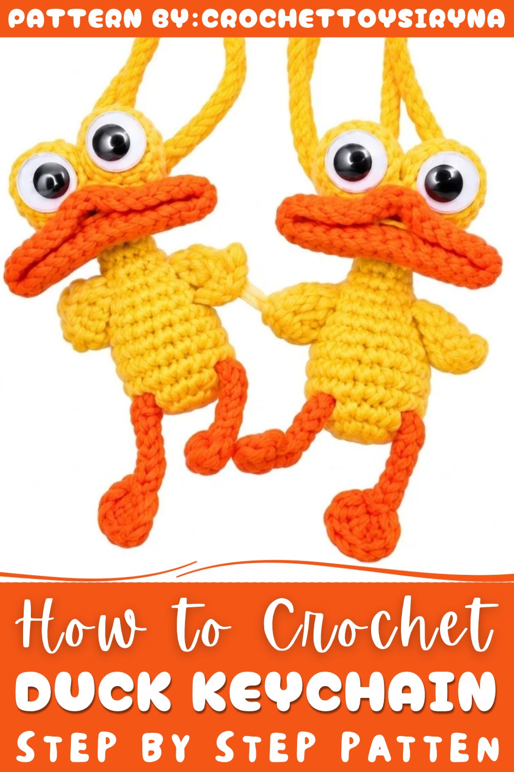 Crochet Duck Keychain Pattern