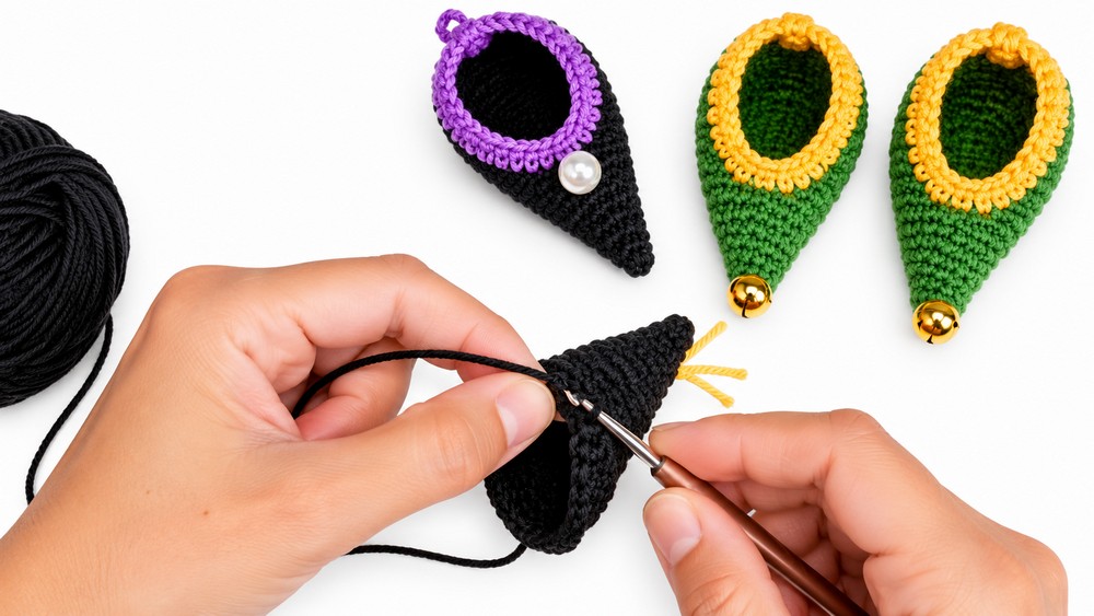 Crochet Elf Shoes Pattern 3