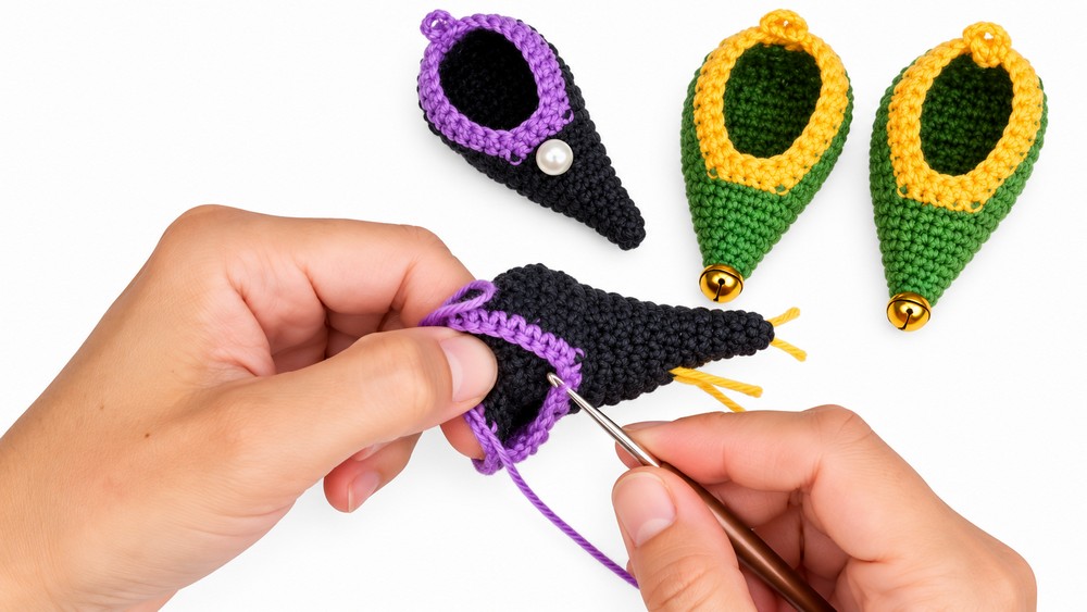 Crochet Elf Shoes Pattern 4