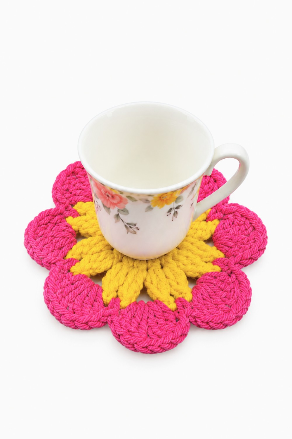 Crochet Flower Coaster Pattern 6