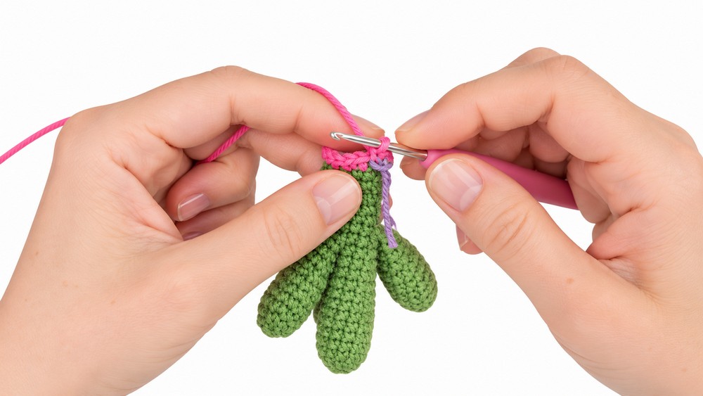 Crochet Flower Handbag Tutorial 2