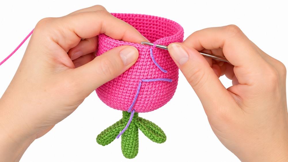 Crochet Flower Handbag Tutorial 3