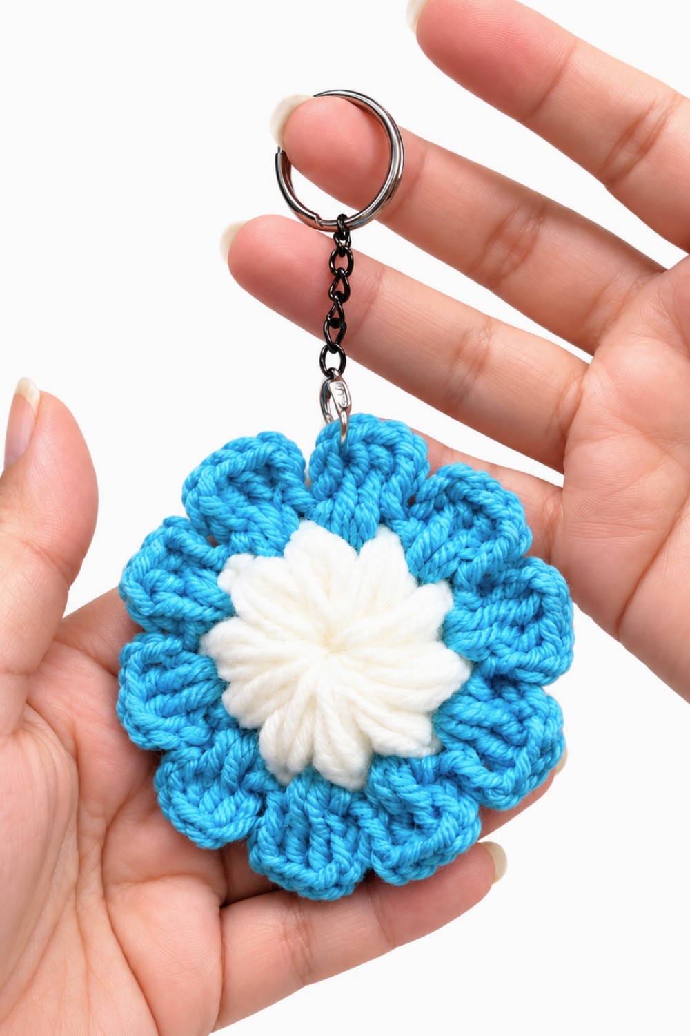 Crochet Flower Keychain Pattern 6