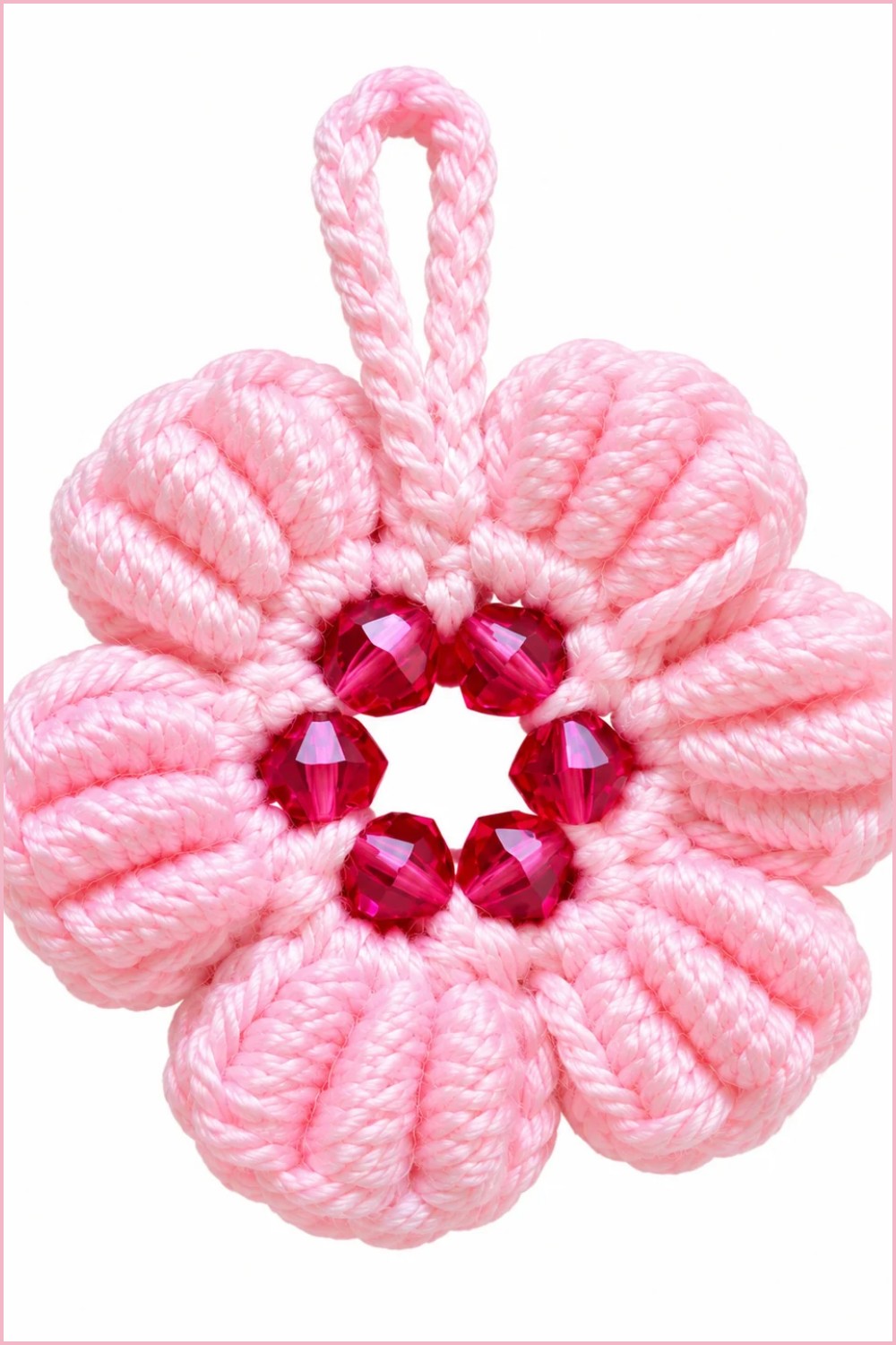Crochet Flower Keychain Pattern 6