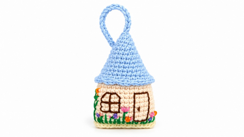 Crochet House Keychain Pattern 5