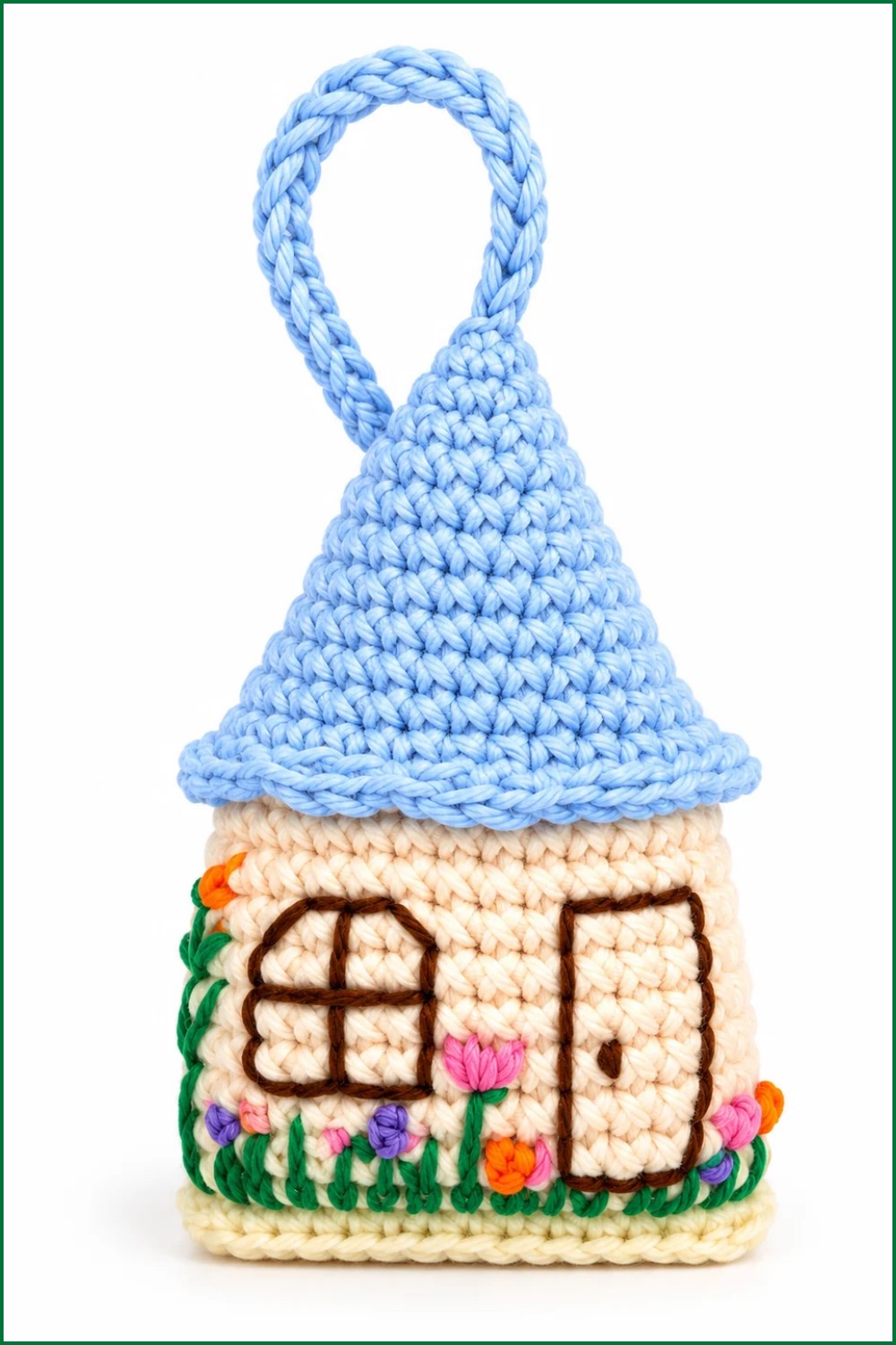 Crochet House Keychain Pattern 6