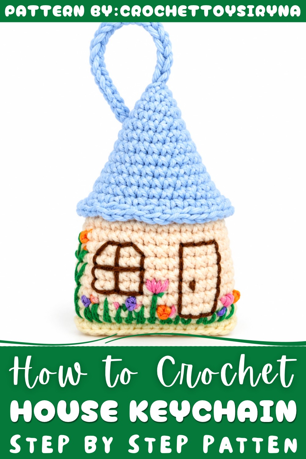Crochet House Keychain Pattern