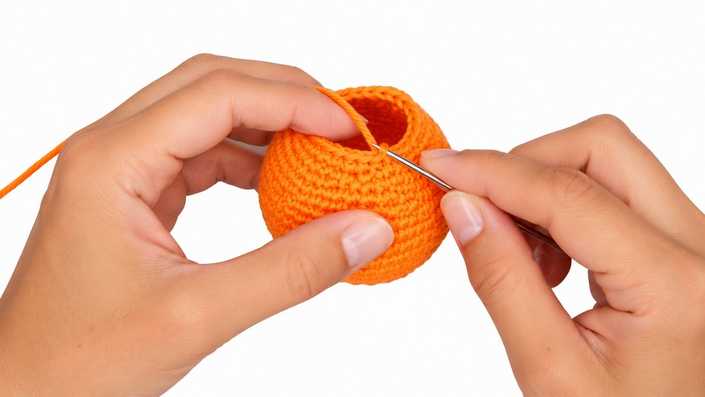 Crochet Pumpkin Spider Pattern 2