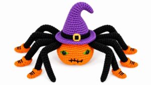 Crochet Pumpkin Spider Pattern 5