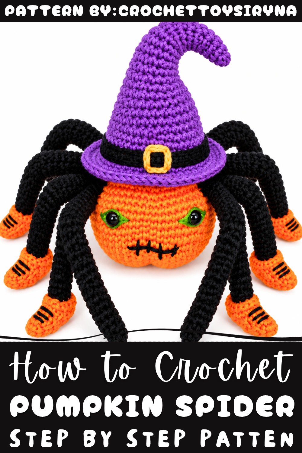 Crochet Pumpkin Spider Pattern
