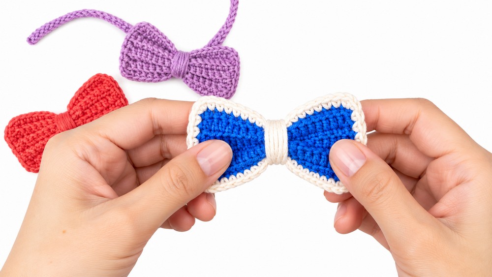 Crochet Simple Bow Pattern 4