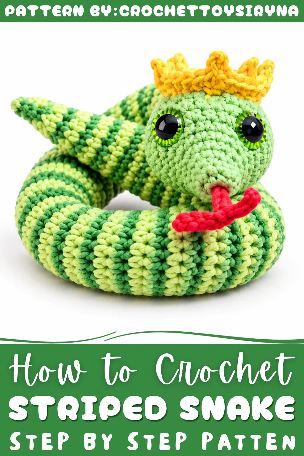 Crochet Striped Snake Pattern