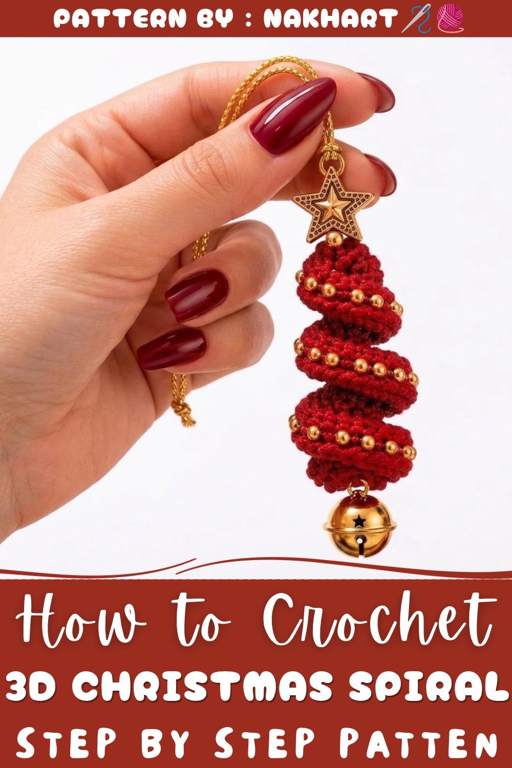 Easy 3D Christmas Spiral Crochet for Beginners (1)