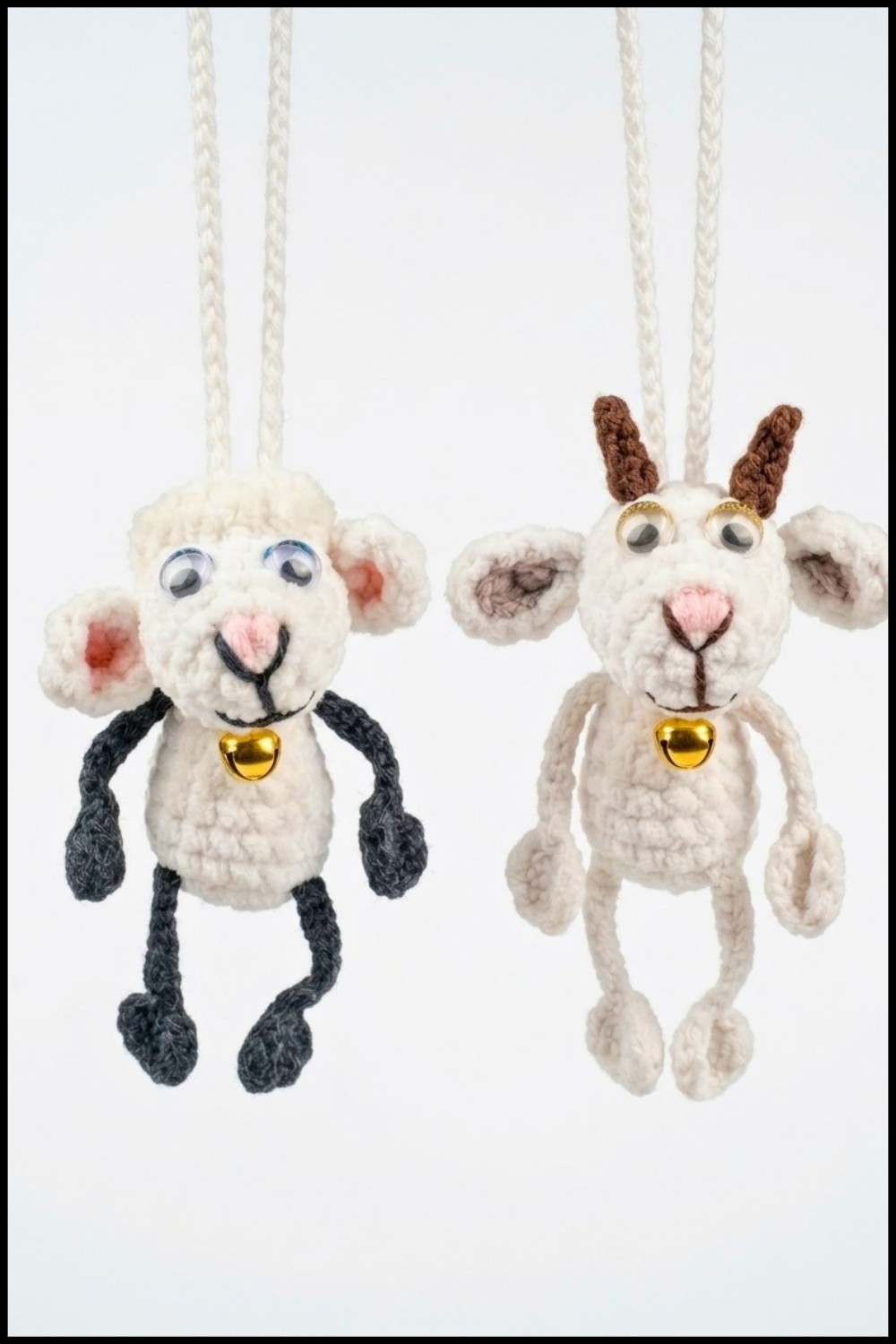 Simple Crochet Goat Keychain Free Pattern For Bags (1)