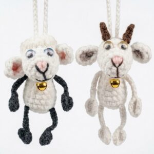 Simple Crochet Goat Keychain Free Pattern For Bags (2)