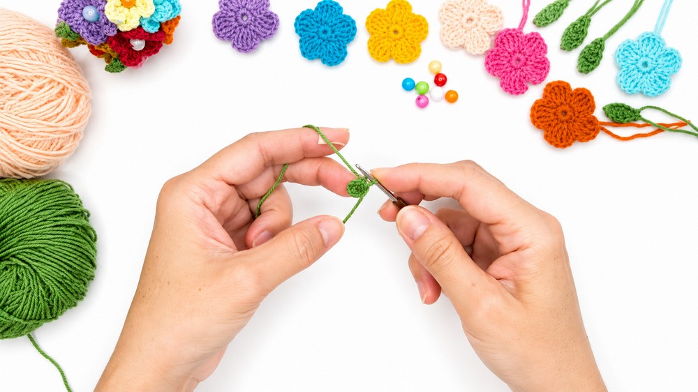 Crochet Bouquet Of Flowers Pattern 1