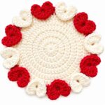 Crochet Heart Coaster Pattern 5